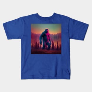 Dope Sasquatch in Nature Kids T-Shirt